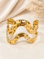 Pulsera abierta dorada - Imagen 2