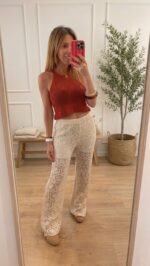 Pantalón largo crochet