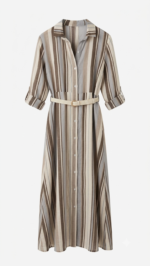 Vestido camisero rayado - Imagen 2